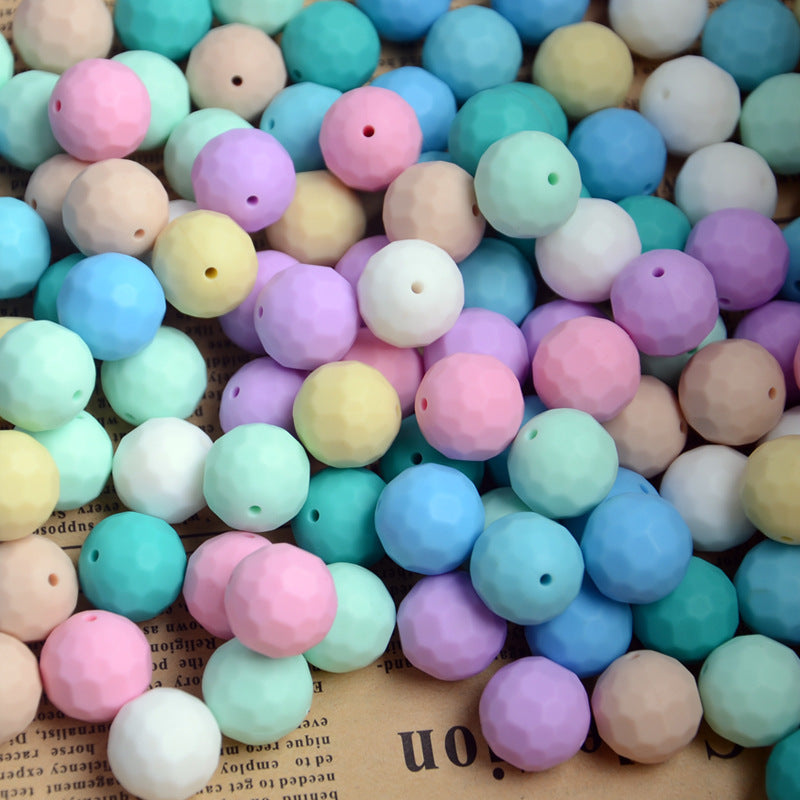 Wholesale 30pcs Rhombus Multicolor Silicone Beads